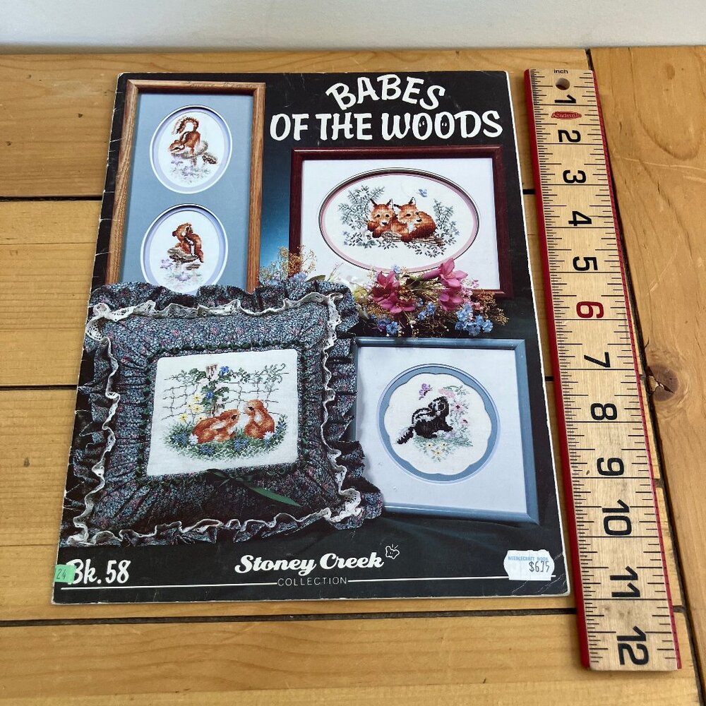 Babes of the Woods Cross Stitch Embroidery Pattern Book Vintage Stoney Creek #58